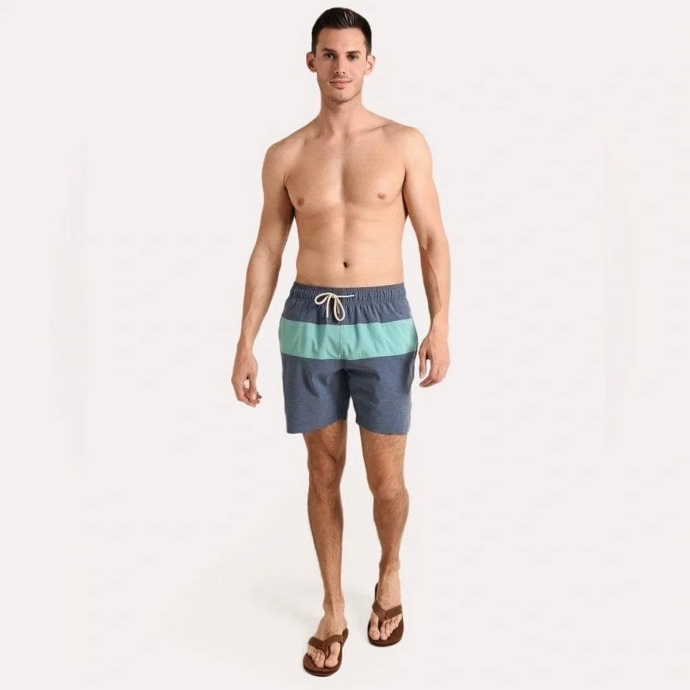 FAHERTY Men's Beacon Swim Trunks- Navy Green
